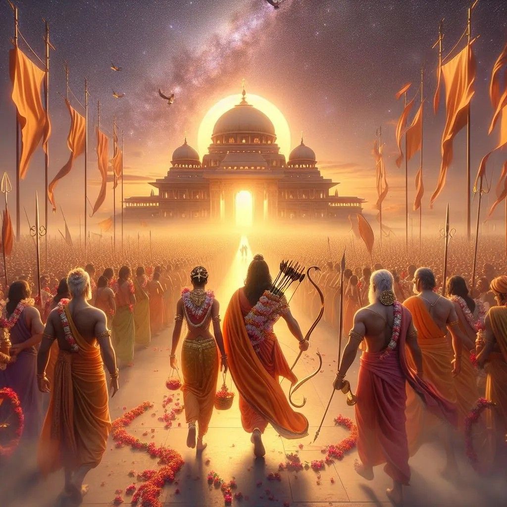 Rama returning to Ayodhya